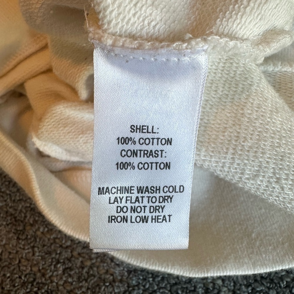 NWOT White Puff Sleeve Short Sleeve Cropped Sweatshirt - Picture 2 of 6